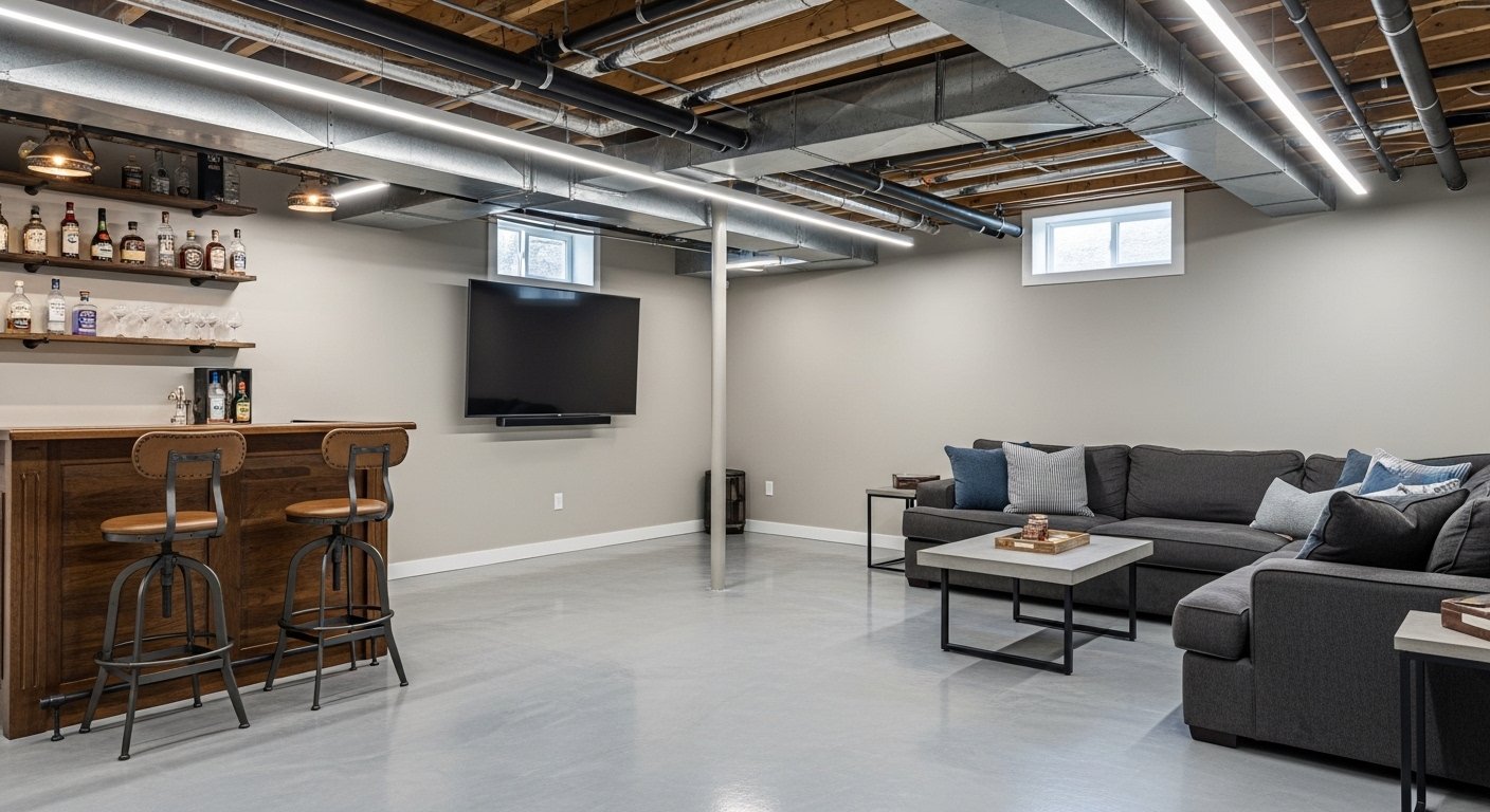 basements with epoxy floors 1