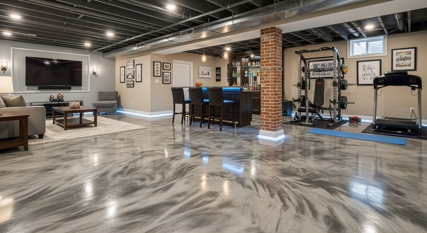 basements with epoxy floors 7