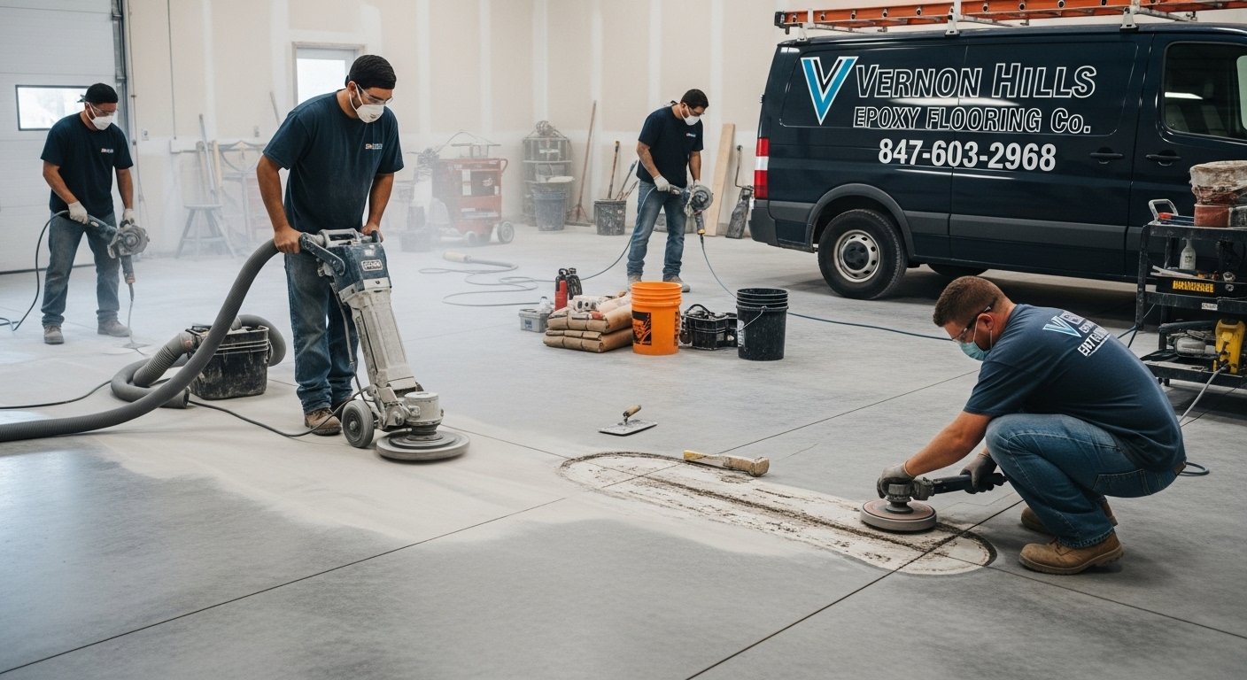 installers preparing concrete 1