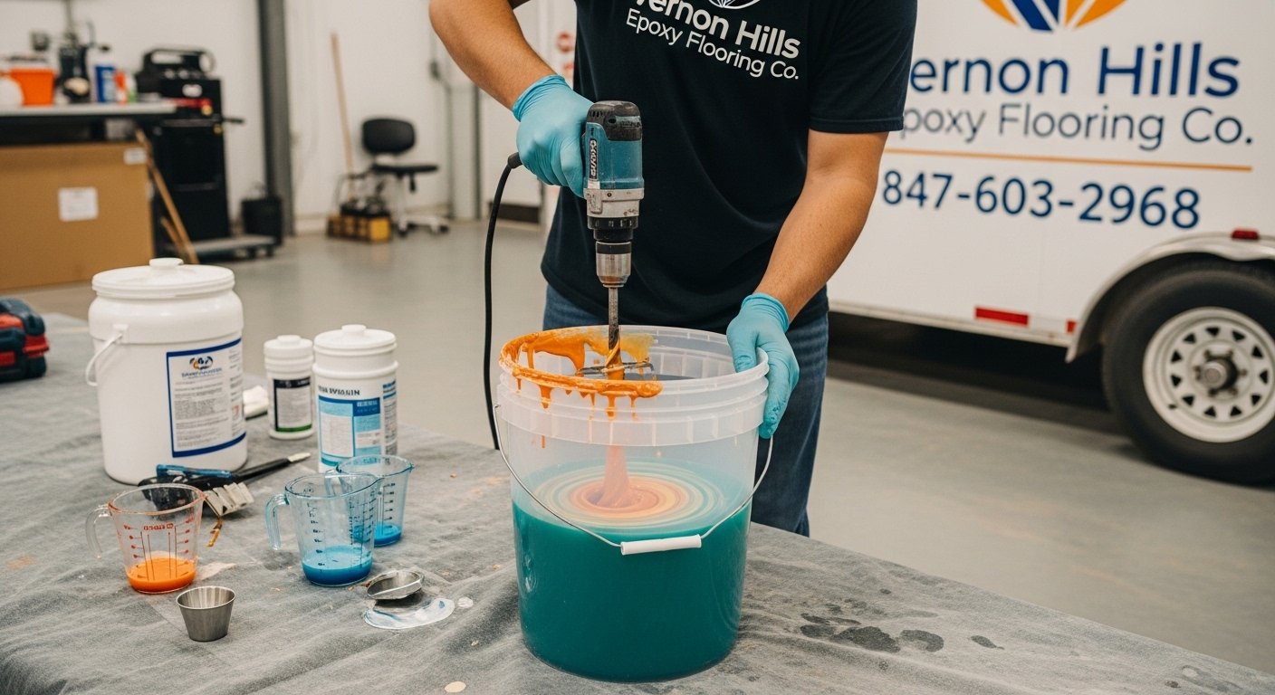 mixing epoxy materials 1